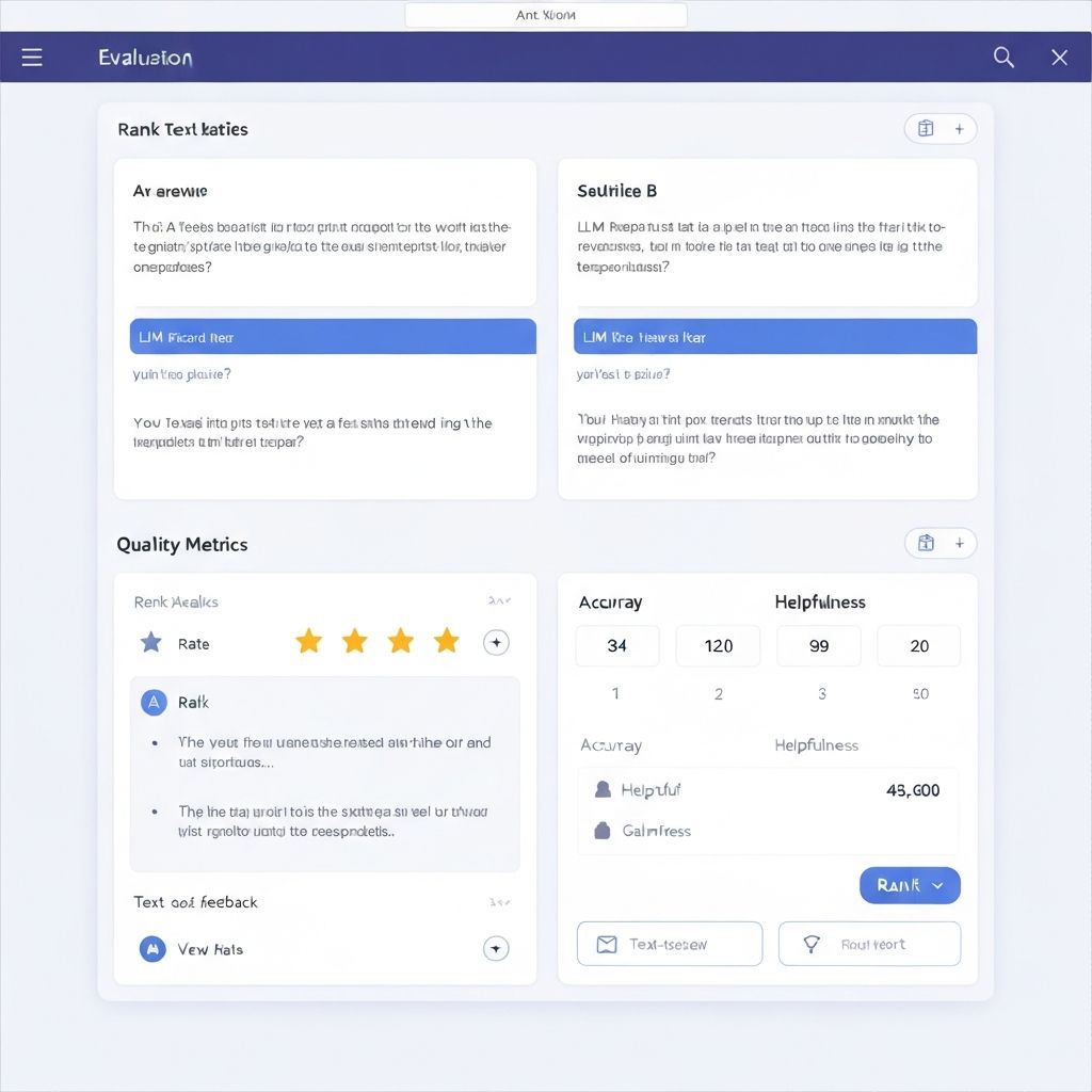 LLM response evaluation and ranking interface